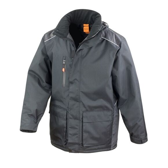 Result Mens Work-Guard Vostex Long Coat/Jacket Workwear (Waterproof & Windproof)